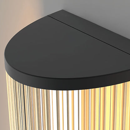 Vertical Fluted Stainless Steel LED Outdoor Wall Sconce IP65 Solar/Hardwired