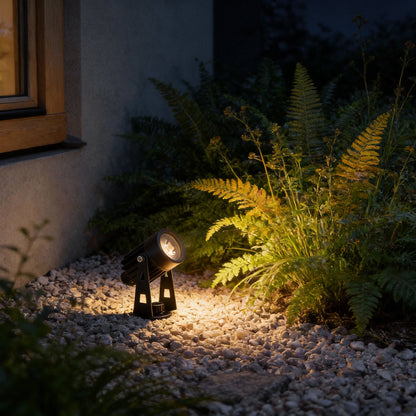 Solar Landscape Spotlight 2-Light 4-Light 270° Adjustable Die-Cast Aluminum Dual CCT IP54 Dusk-to-Dawn