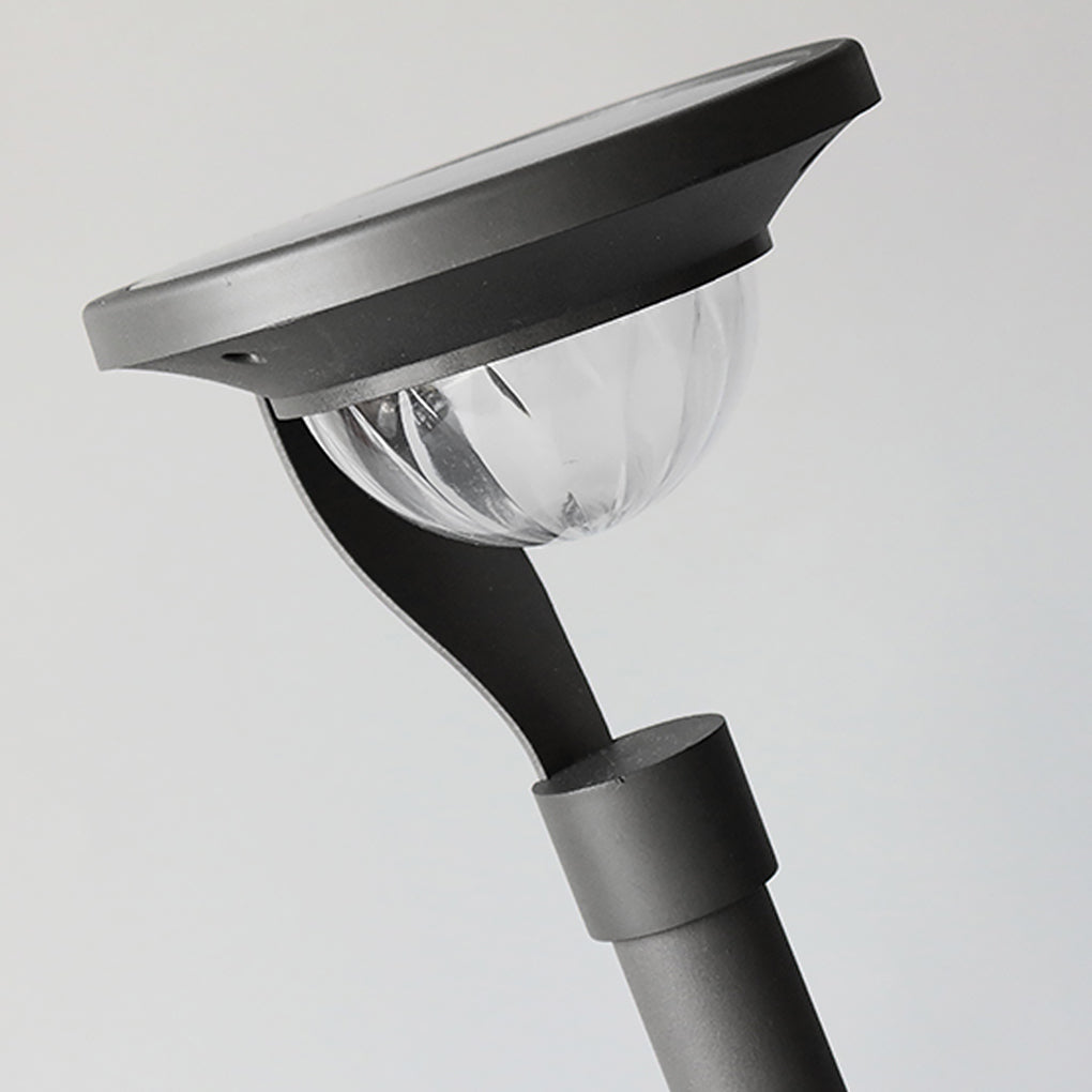 Solar Garden Stake Light Modern Floating Aura LED Stainless Steel Dusk to Dawn Gray