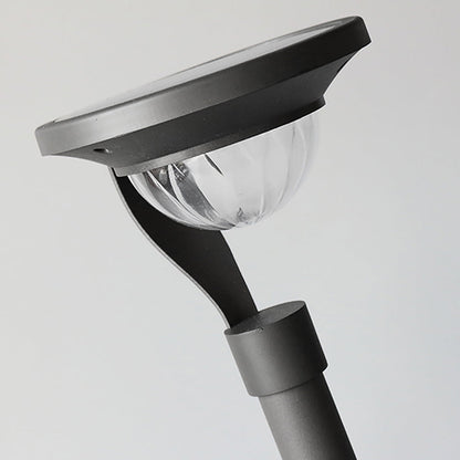 Solar Garden Stake Light Modern Floating Aura LED Stainless Steel Dusk to Dawn Gray