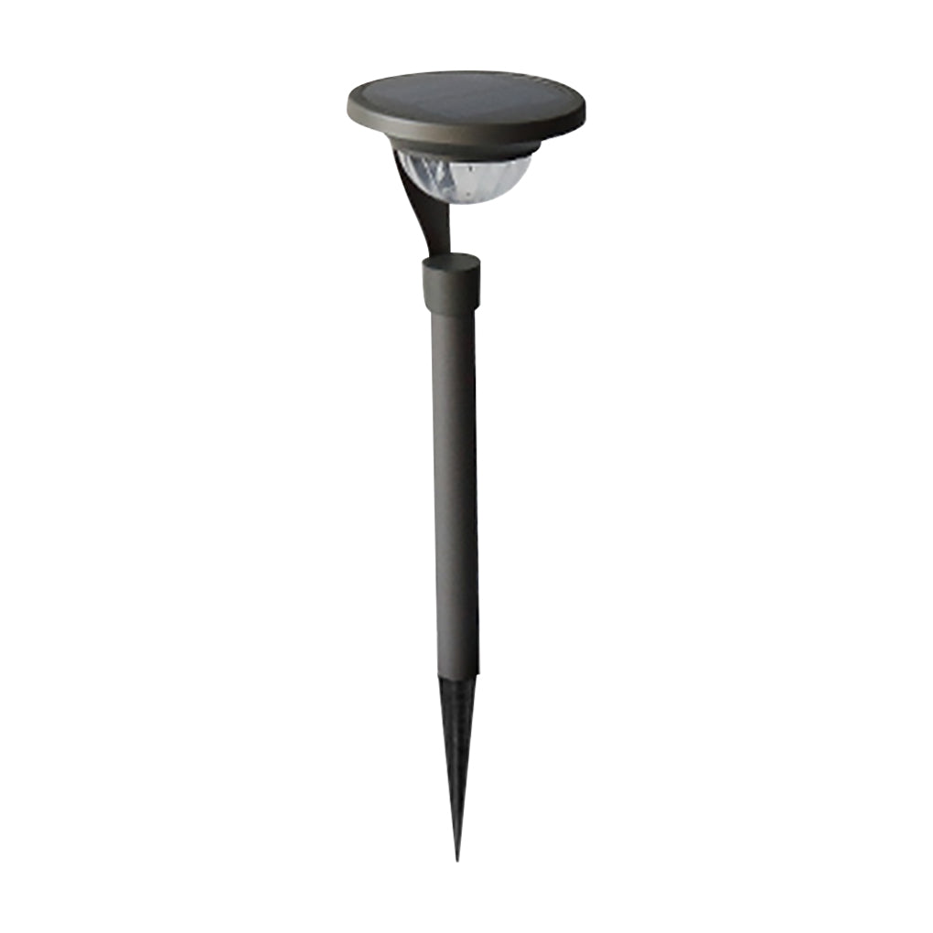 Solar Garden Stake Light Modern Floating Aura LED Stainless Steel Dusk to Dawn Gray