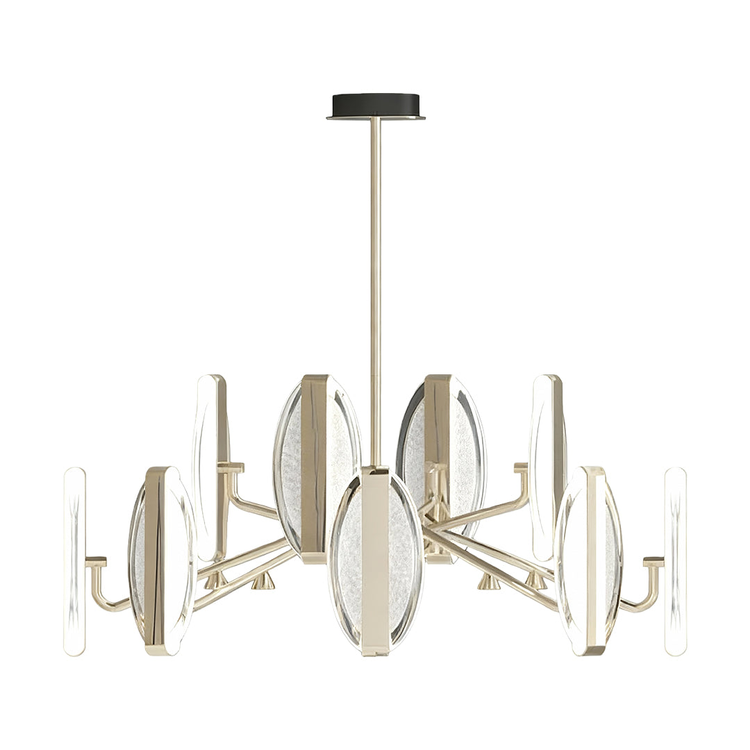 French Gold Petal Chandelier