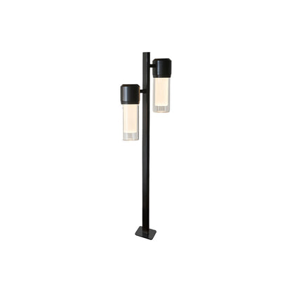 Contemporary Path Light Single Double Head Black Aluminum Glass CRI90 IP65 DC24V 2 Heights