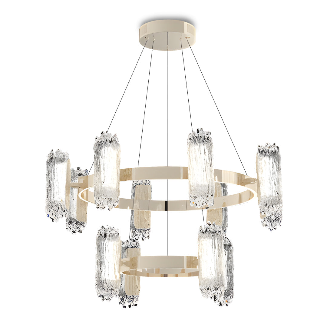 Terracotta Gold Ring Chandelier Nordic Minimalist Aluminium LED 3-Step CCT Dining Room Living Room