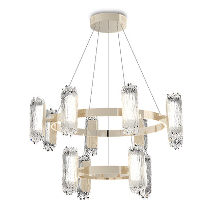 Terracotta Gold Ring Chandelier Nordic Minimalist Aluminium LED 3-Step CCT Dining Room Living Room