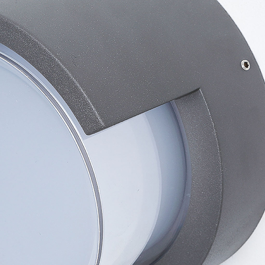 Modern Geometric Outdoor Wall Sconce Round or Square Die-Cast Aluminum Acrylic IP54 12W 3000K Courtyard Villa