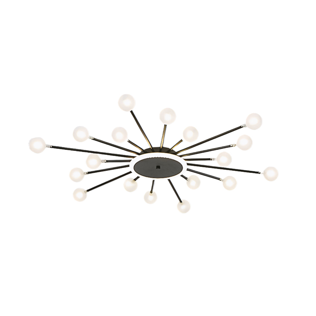 Sputnik Glass Globe Flush Mount Gold Black 18 24 30 Heads