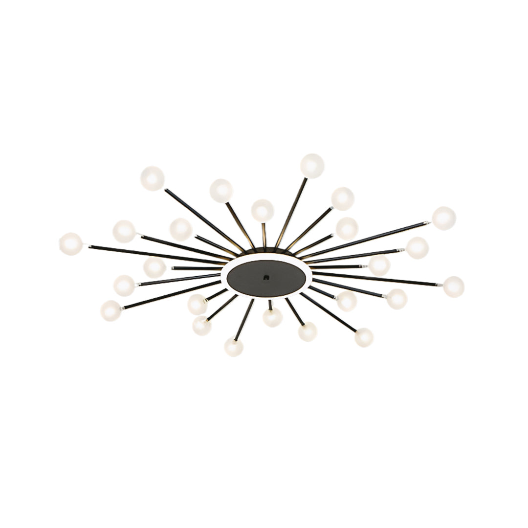 Sputnik Glass Globe Flush Mount Gold Black 18 24 30 Heads