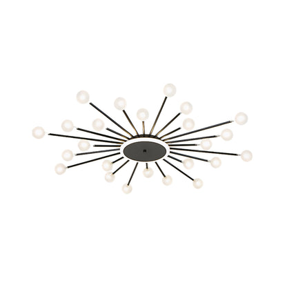 Sputnik Glass Globe Flush Mount Gold Black 18 24 30 Heads