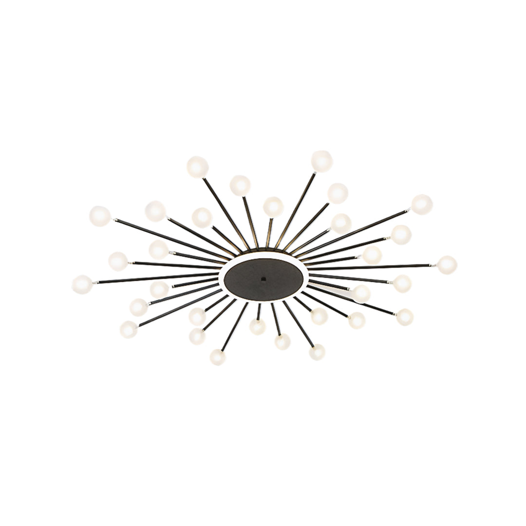 Sputnik Glass Globe Flush Mount Gold Black 18 24 30 Heads