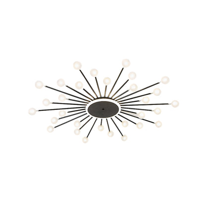 Sputnik Glass Globe Flush Mount Gold Black 18 24 30 Heads