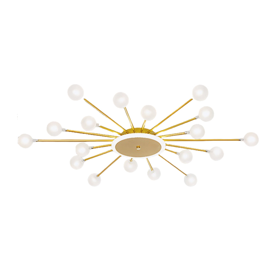 Sputnik Glass Globe Flush Mount Gold Black 18 24 30 Heads