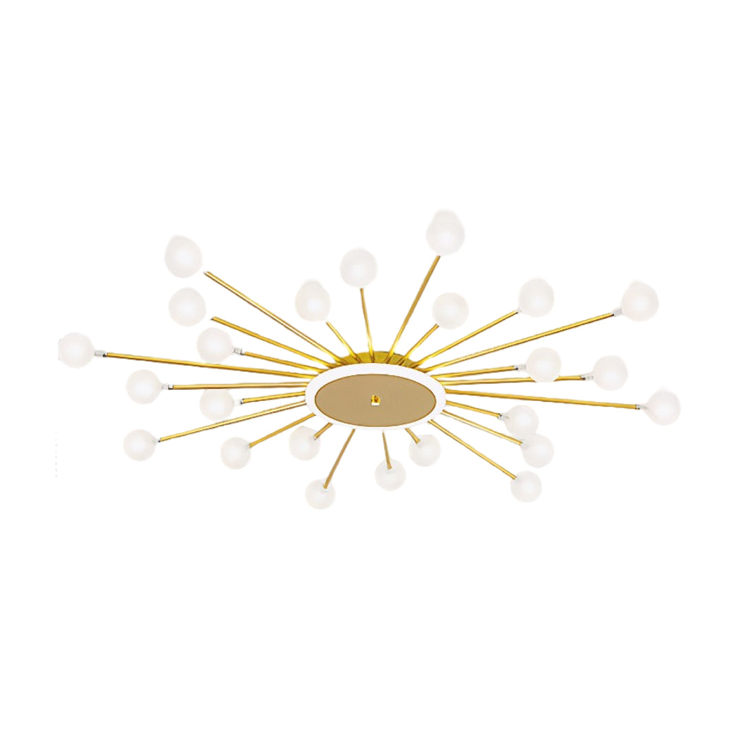 Sputnik Glass Globe Flush Mount Gold Black 18 24 30 Heads