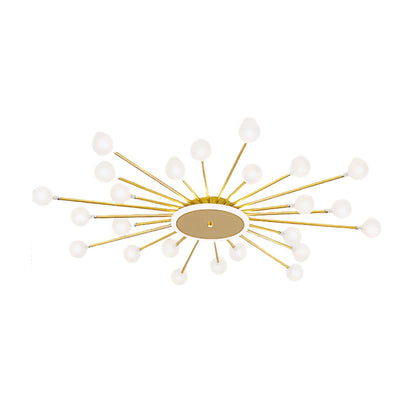 Sputnik Glass Globe Flush Mount Gold Black 18 24 30 Heads