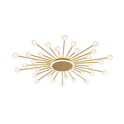 Sputnik Glass Globe Flush Mount Gold Black 18 24 30 Heads