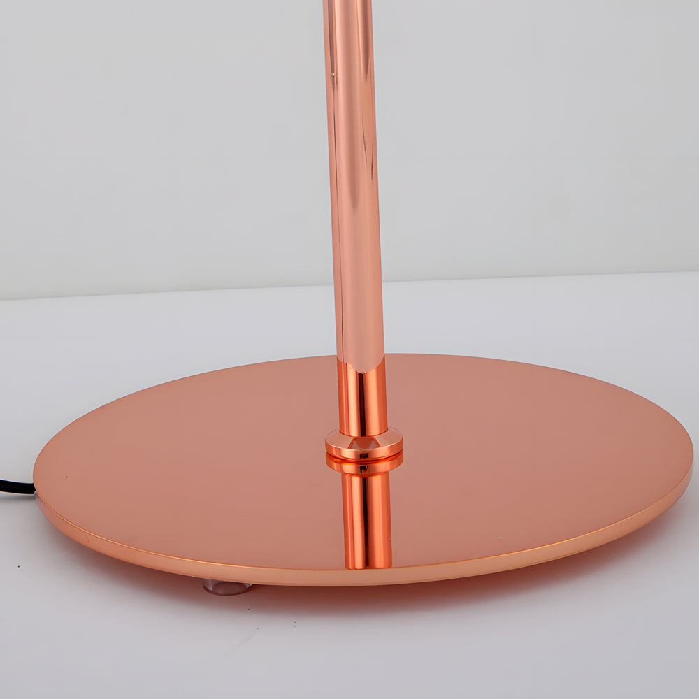 Glass Dome Mushroom Table Lamp Chrome Ring Accent 28W 2500lm CRI90 LED Rose Gold or Black