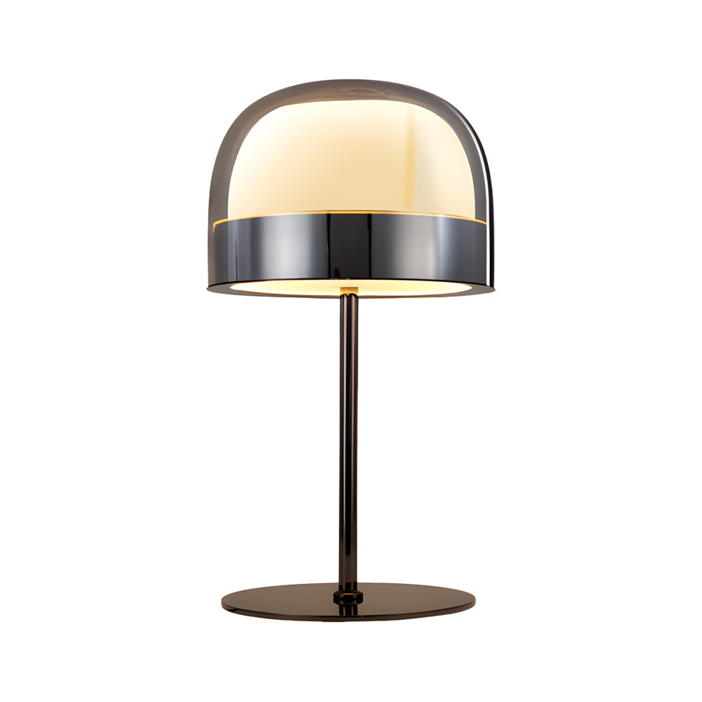 Glass Dome Mushroom Table Lamp Chrome Ring Accent 28W 2500lm CRI90 LED Rose Gold or Black