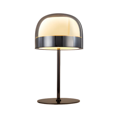 Glass Dome Mushroom Table Lamp Chrome Ring Accent 28W 2500lm CRI90 LED Rose Gold or Black