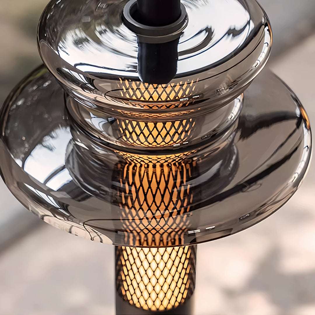 Industrial Glass Cylinder Mini Pendant LED 7W CRI 97 3-Step CCT Dimmable Black Iron Indoor