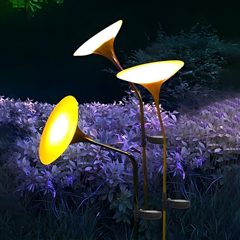 Glowing Mushroom Garden Stake Light Solar or Hardwired Stainless Steel Acrylic 1W 3000K IP65 33.5'' Garden Lawn Park Villa