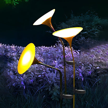 Glowing Mushroom Garden Stake Light Solar or Hardwired Stainless Steel Acrylic 1W 3000K IP65 33.5'' Garden Lawn Park Villa