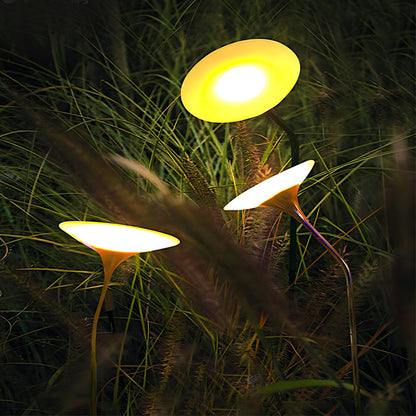 Glowing Mushroom Garden Stake Light Solar or Hardwired Stainless Steel Acrylic 1W 3000K IP65 33.5'' Garden Lawn Park Villa