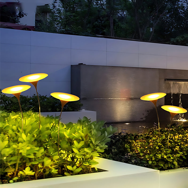 Glowing Mushroom Garden Stake Light Solar or Hardwired Stainless Steel Acrylic 1W 3000K IP65 33.5'' Garden Lawn Park Villa