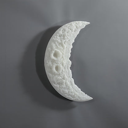 Crescent Moon LED Wall Sconce Dimmable Resin Bedroom Nursery Modern
