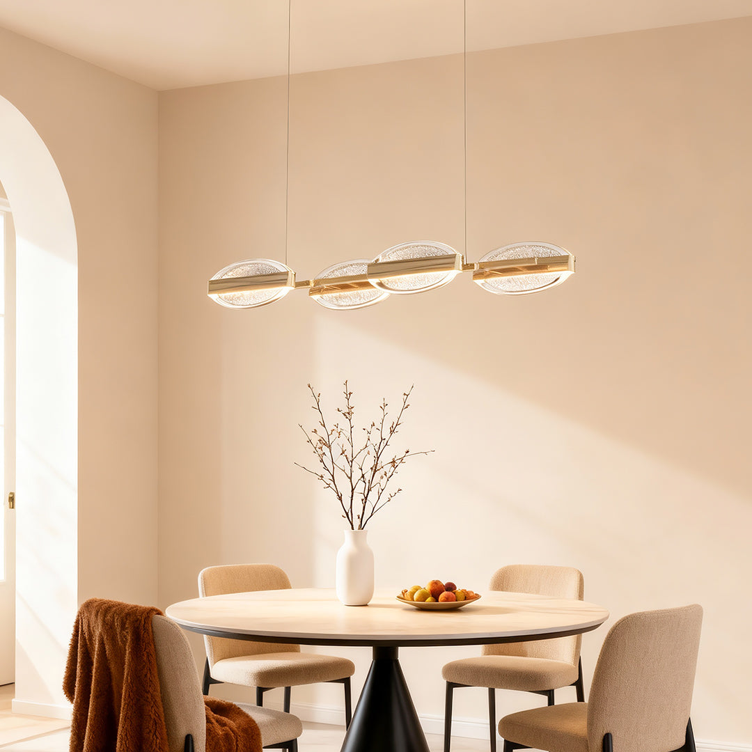 French Gold Petal Chandelier