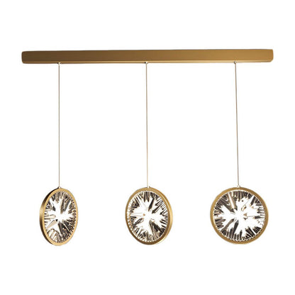 Staircase Chandelier Aluminum Iron Gold Acrylic Crystal Ring Integrated LED Modern 3-Step Colour Temperature Five Configurations 1-Light to 9-Light