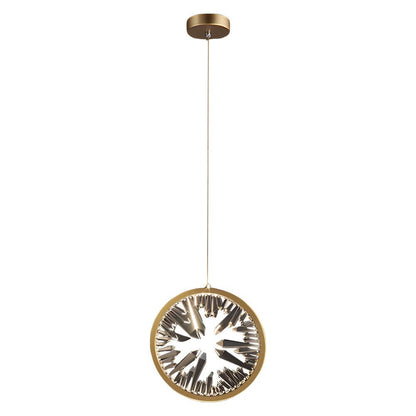 Staircase Chandelier Aluminum Iron Gold Acrylic Crystal Ring Integrated LED Modern 3-Step Colour Temperature Five Configurations 1-Light to 9-Light
