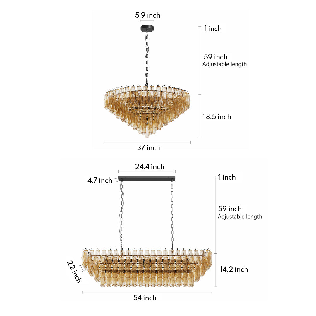 Grand-Scale Iron Frame Chandelier with Cascading Glass Drops