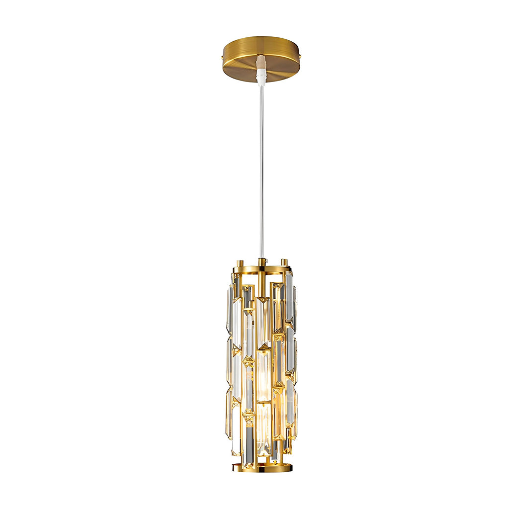 Mini Crystal Pendant Light Industrial Iron E27 Black Gold Chrome 1 3 Light Kitchen Island