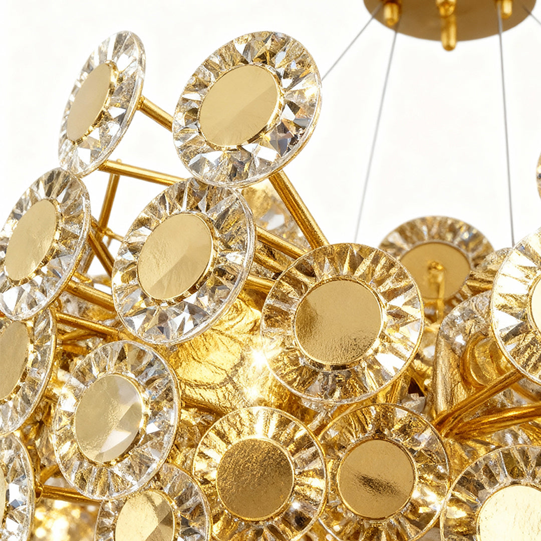 Gold Crystal Flower Chandelier