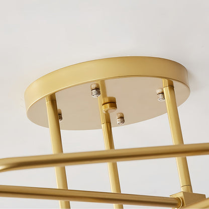 Magic Bean Gold Semi-Flush Mount Nordic Iron E27 Globe 4 6 9 Light