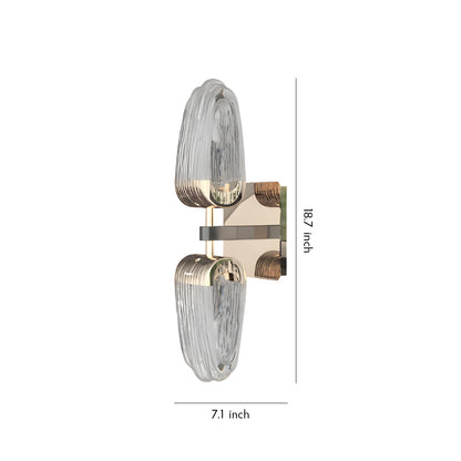 Modern Gold LED Wall Sconce – Double Head Symmetrical Acrylic Wall Light