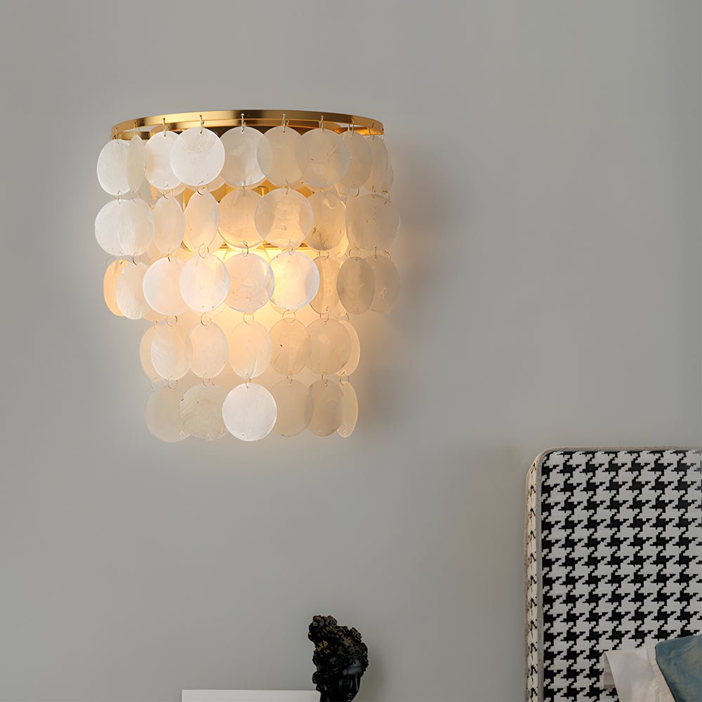 Capiz Shell Wall Sconce – Modern Coastal LED Wall Light