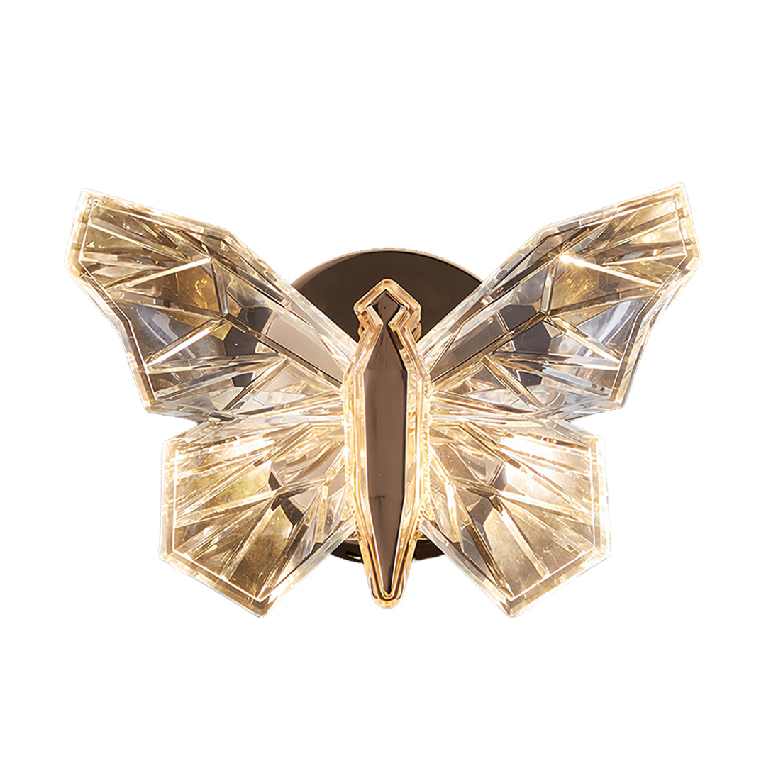 Butterfly LED Wall Sconce – Modern Decorative Crystal Accent Light