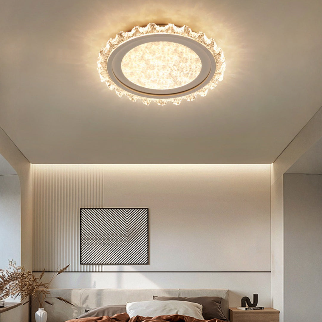 French Full Spectrum Ultra-Thin Flush Mount CRI 97 White Black Gold