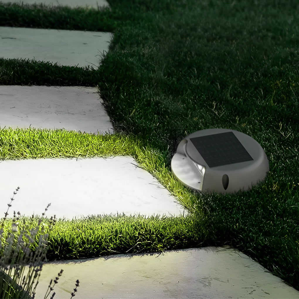 Solar Flush Embedded LED Deck Pathway Step Light ABS Gray Dual CCT IP65 10hr