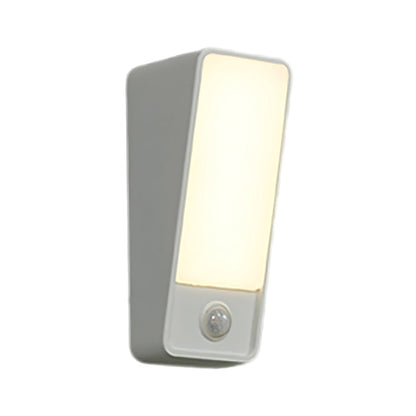 Modern LED Outdoor Wall Sconce IP65 Motion Sensing Die-Cast Aluminum Black White 12W 3000K