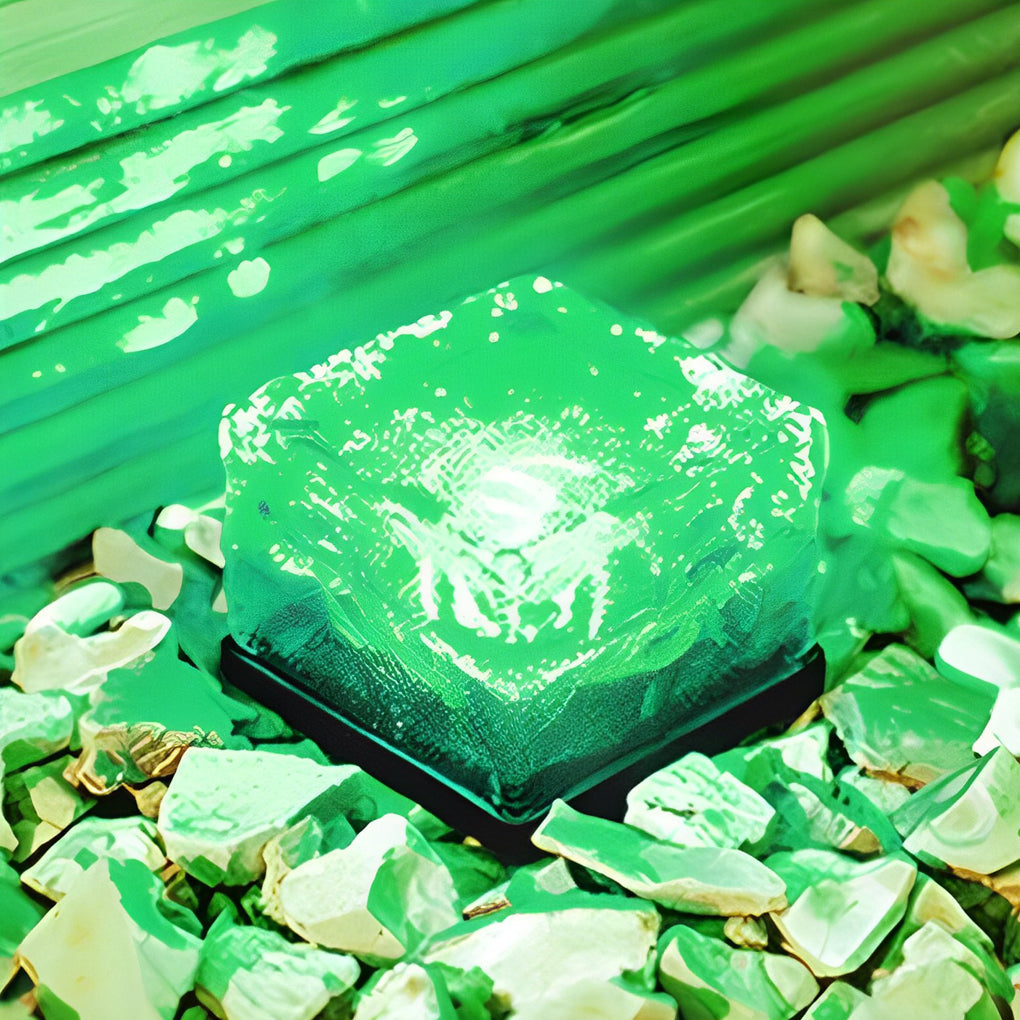 Solar Ice Cube Lights Outdoor LED IP65 Imitation Crystal Glass Step Deck Path Garden Warm White White Blue Green 4 Pack