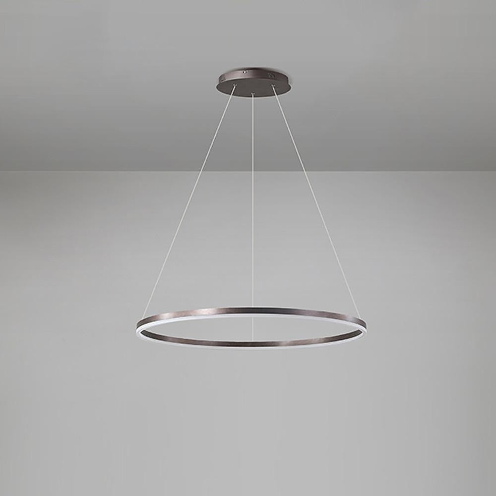 Modern LED Ring Chandelier Aluminium Acrylic Dimmable 3000K–6000K Remote Black Coffee Gold White 3 Sizes