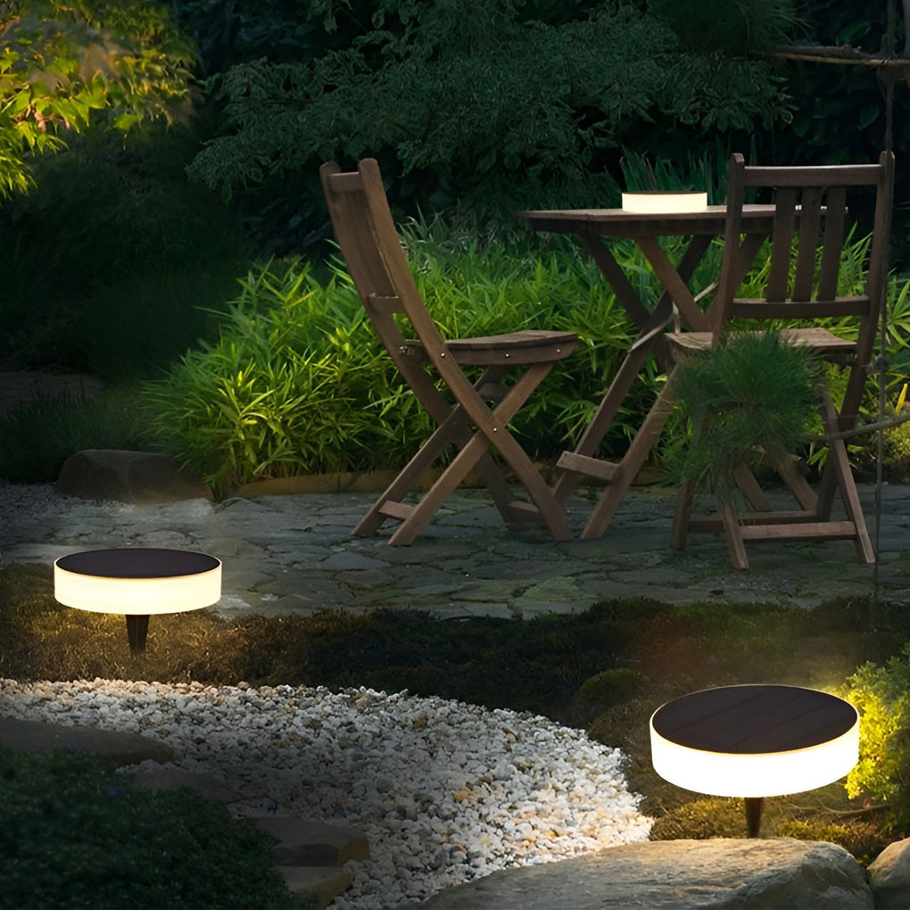 Solar LED In-Ground Disc Light IP54 PC 3000K/6000K Round Square White Outdoor Pathway