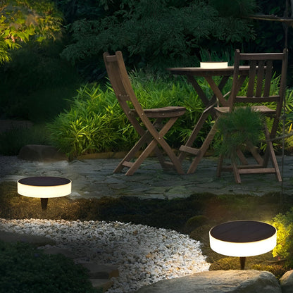 Solar LED In-Ground Disc Light IP54 PC 3000K/6000K Round Square White Outdoor Pathway