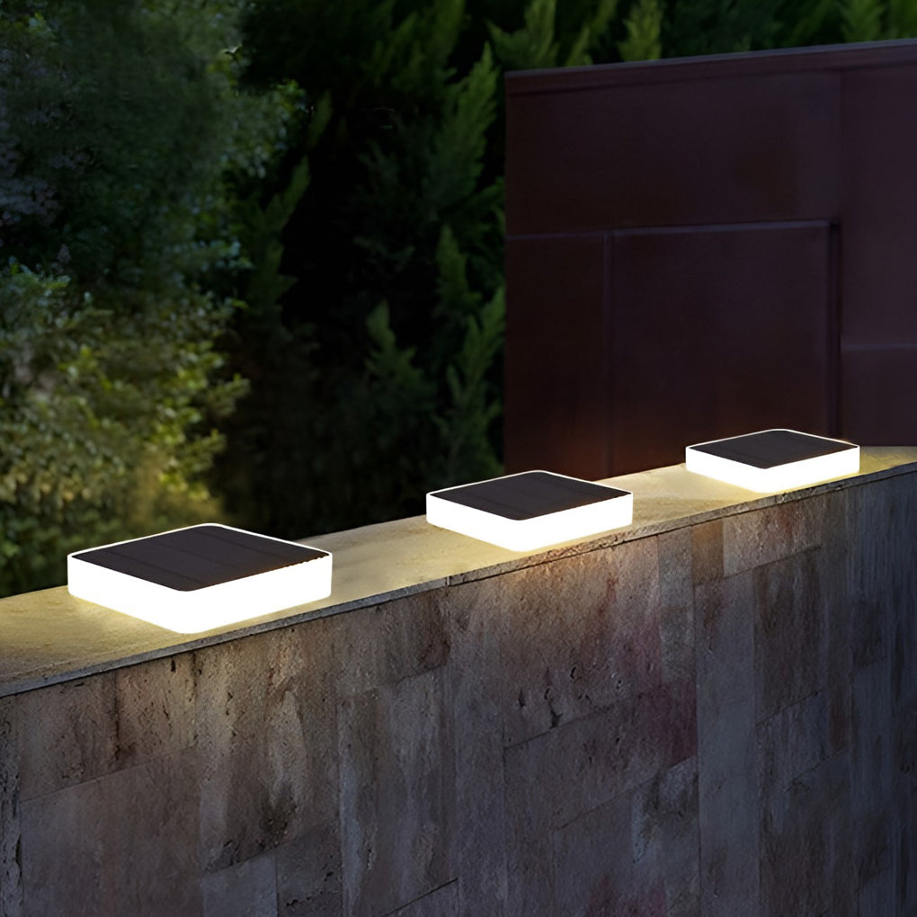 Solar LED In-Ground Disc Light IP54 PC 3000K/6000K Round Square White Outdoor Pathway