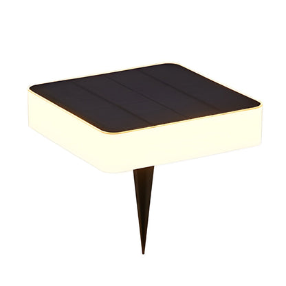 Solar LED In-Ground Disc Light IP54 PC 3000K/6000K Round Square White Outdoor Pathway