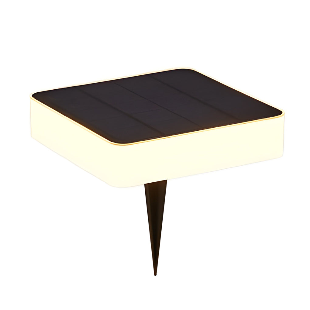 Recessed Solar LED Ground Light Waterproof Outdoor Lawn Deck Pathway Lighting Round Square PC IP54