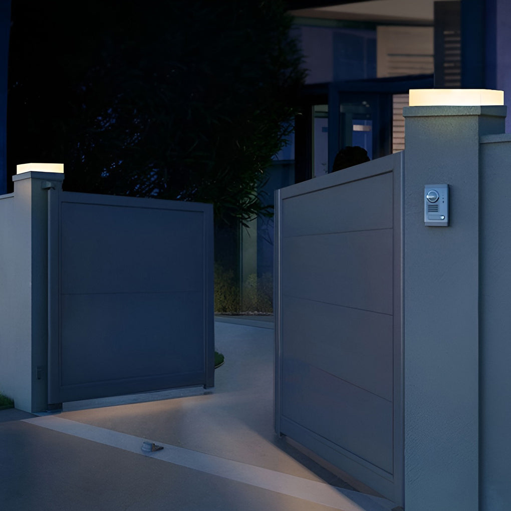 Solar LED In-Ground Disc Light IP54 PC 3000K/6000K Round Square White Outdoor Pathway