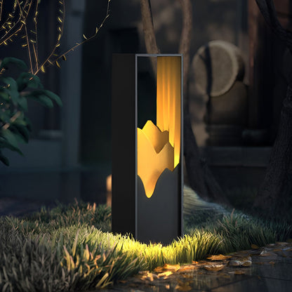 Architectural Slim LED Bollard Light Waterproof Outdoor Pathway Landscape Lighting Black Aluminum IP65